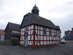Wermertshausen, evangelische Fachwerkkirche, erbaut 1755 (01.05.2022)