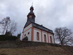 Niedermeilingen, evangelische Kirche, erbaut von 1768 bis 1769 nach Plnen von Johann Gottfried Friedrich Wetzel (30.01.2022)