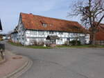 Eisdorf, Fachwerkhaus in der Strae an der Kirche (19.03.2024)