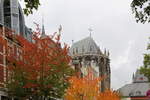Blick zum Dom von Aachen von der Hartmannstrae am Elisenbrunnen am 09.