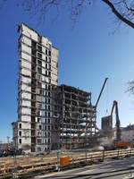 Der Abriss des alten Land- und Amtsgerichtsgebudes in Bochum stand Anfang Februar 2020 kurz vor dem Abschluss.