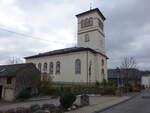 Welterod, evangelische Pfarrkirche, klassizistischer Saalbau, erbaut 1848 (30.01.2022)