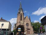 Elversberg, Pfarrkirche Herz Jesu, erbaut von 1899 bis 1901 nach Plnen von Ernst Brand (16.07.2023)
