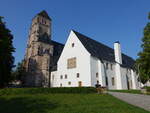 Chemnitz, evangelische Schlobergkirche, sptgotische Hallenkirche, Kloster von 1499, heute Schlobergmuseum (20.08.2023)