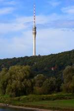 Der Fernsehturm in Dresden-Wachwitz, erbaut 1963-1969, Hhe 252 Meter.