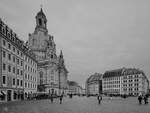 Unterwegs auf dem Neumarkt in Dresden.
