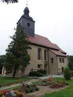 Gebelzig, evangelische Dorfkirche, einschiffiger sptgotischer Bau (16.09.2021)