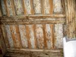 Eine alte bemalte Holzbalkendecke findet man im Schlo Wurzen, hier ein Ausschnitt 23.06.07
