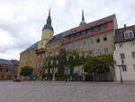 Rosswein, Rathaus am Markt, erbaut 1505, nach Brand Wiederaufbau 1862 (19.09.2023)