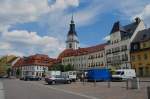 Frankenberg, Marktplatz mit Rathaus, Lkr.