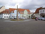 Delitzsch, Postsule und Huser am Markt (31.03.2012)