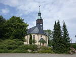 Steinberg, evangelische Kirche, erbaut von 1795 bis 1800, barocke Saalkirche (23.07.2023)