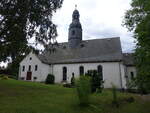 Steinpleis, evangelische Dorfkirche, erbaut 1647 (12.08.2023)