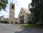 Glauchau, Pfarrkirche Maria Himmelfahrt, erbaut von 1954 bis 1956 (13.08.2023)