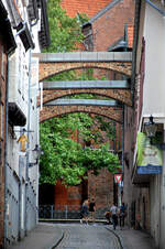 Blick in die Siebente Querstrae in der Lbecker Altstadt.