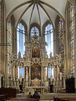 Ein Blick in den Dom von Erfurt, gesehen am 29.