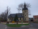 Mannstedt, evangelische Kirche, erbaut von 1744 bis 1745 (26.03.2023)