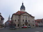 Bad Langensalza, Rathaus am Markt, erbaut von 1742 bis 1751 (14.11.2022)