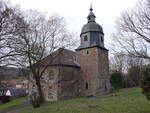 Frankershausen, evangelische Kirche, erbaut von 1827 bis 1828 durch Johann Friedrich Matthei (17.03.2024)  