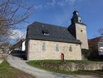 Scherbda, evangelische Dreifaltigkeitskirche, erbaut ab 1671 durch Gideon von Wangenheim (17.03.2024)