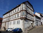 Treffurt, Ohrfeigenhaus von 1608 in der Rathausstrae (17.03.2024)