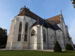 Bourg-en-Bresse, knigliche Kloster Brou mit groer Abteikirche, erbaut von 1513 bis 1532 durch Margarete von sterreich, Baumeister Louis Van Bodeghem (23.09.2016)