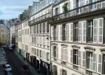 Blick in eine Seitenstrae am Pariser Boulevard Saint-Germain.