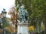 Frankreich, Paris 4e, Ile de la Cit, Statue von Karl dem Grossen auf dem Parvis von Notre Dame de Paris, 03.11.2010    