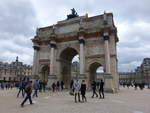 Paris, Arc de Triomphe du Carrousel  zwischen Louvre und Tuilerien, erbaut durch Napoleon I.