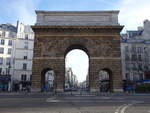 Paris, das Porte Saint-Martin ist wie die Porte Saint-Denis ein Triumphbogen aus dem 17.
