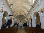 San Bonifacio, barocker Innenraum der Kirche Sainte Marie Majeure (20.06.2019)
