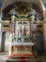 Corte, Altar in der Chapelle Sainte Croix, erbaut 1634 (21.06.2019)
