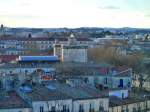 Frankreich, Languedoc, Hrault, Montpellier von der Terrasse auf dem Dach des Kongresszentrums  le Corum  aus gesehen.