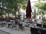 Montpellier, Cafes am Place Candolle in der Altstadt (28.09.2017)