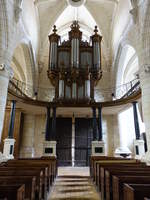 Saint-Calais, Orgelempore in der Pfarrkirche Notre Dame (10.07.2017)