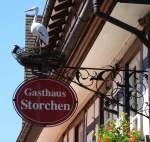 Haslach, Gasthaus  Storchen  in der Altstadt, Aug.2015