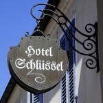Breisach am Rhein, Hotel-Weinstube,  Schlssel , bereits 1721 erwhnt, Juni 2022