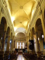 Bagnacavallo, Innenraum der San Michele Kirche, Gemlde von Bolognese (31.10.2017)