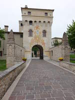 Sesto al Reghena, Torturm zum Benediktinerkloster, erbaut im 10.
