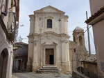 Gerace, Pfarrkirche San Martino e Necropoli Mediovale, Fassade von 1851 (10.04.2024)