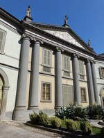 Romano di Lombardia, Palazzo Rubini, erbaut 1845 durch Pier Antonio Pagnoncelli fr den Tenor Giovanni Battista Rubini (29.09.2018)