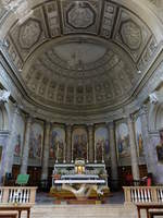 Bergamo, Altar im Chor der Kirche San Andrea in der Via Porta Dipinta (29.09.2018)