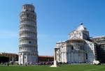 Der Schiefe Turm von Pisa mit dem angrenzenden Dom Santa Maria Assunta, 06.09.2018.
