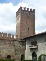 Turm von einer der vielen Burgen in Verona, 30.05.2013.