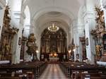 virovitica, barocker Innenraum der Franziskaner Kirche St.