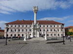 Osijek, Pestsule und Strossmayera Palais am Platz Svetog Trojstva (02.05.2017)