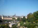 Blick aus dem Zug auf die Stadt Luxemburg am 16.09.07.