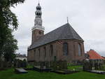 Aldeboarn, Doelhofkerk, Kirchturm von 1737, Kirchenschiff erbaut 1753 (25.07.2017)
