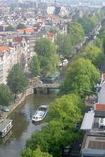 Prinsengracht - Aussicht von der Westerkerk in Amsterdam.