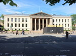 Gebude der University of Oslo Faculty of Law in Oslo am 05.